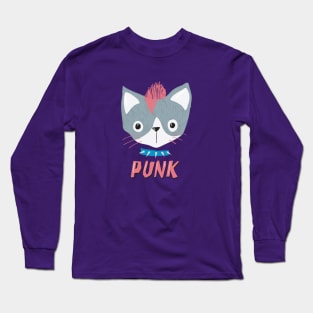 Punk Rock Kitten Long Sleeve T-Shirt